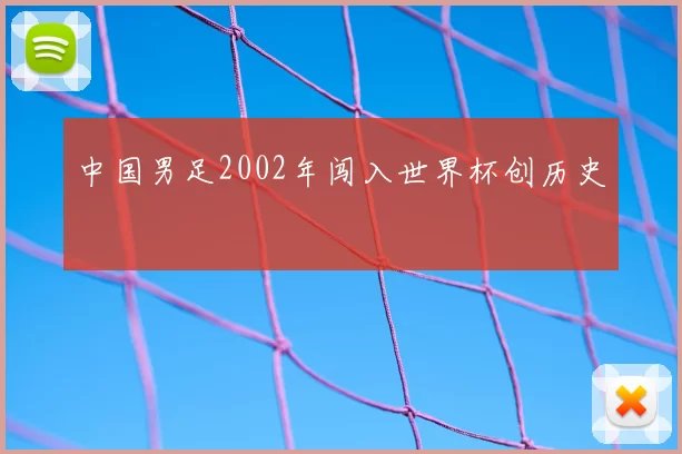 中国男足2002年闯入世界杯创历史